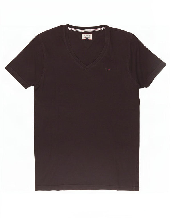 T-shirt męski Tommy Hilfiger Top, średnio czarny, bawełniany