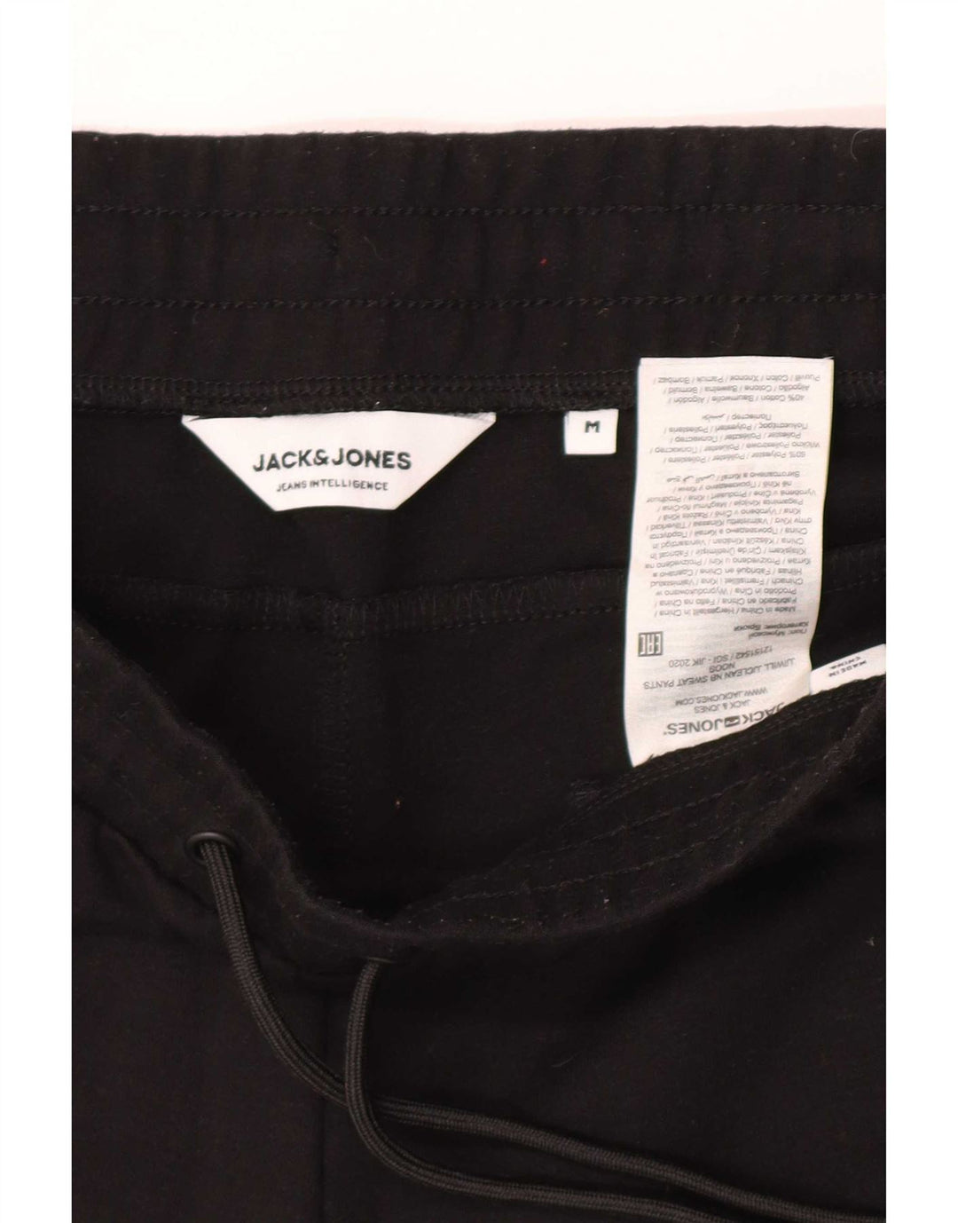 Męskie spodnie dresowe Jack & Jones Joggery, średni czarny poliester