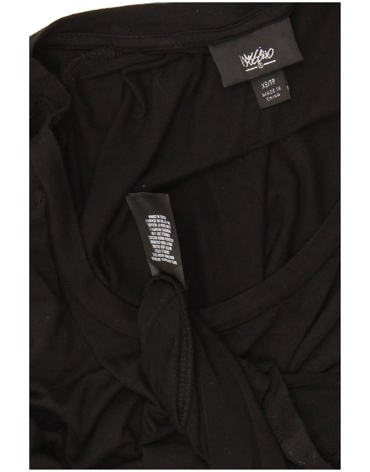 Damska sukienka maxi z rękawem 3/4 MOSSIMO UK 6 XS, czarny sztuczny jedwab