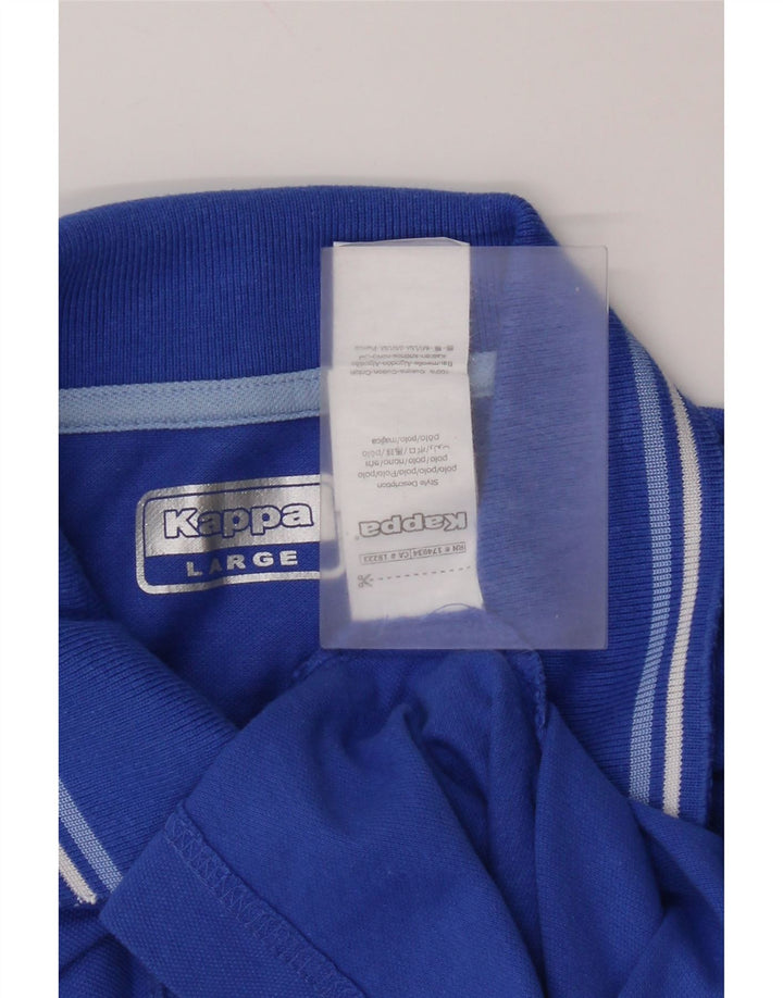 Męska koszulka polo Kappa, duża, niebieska, bawełniana