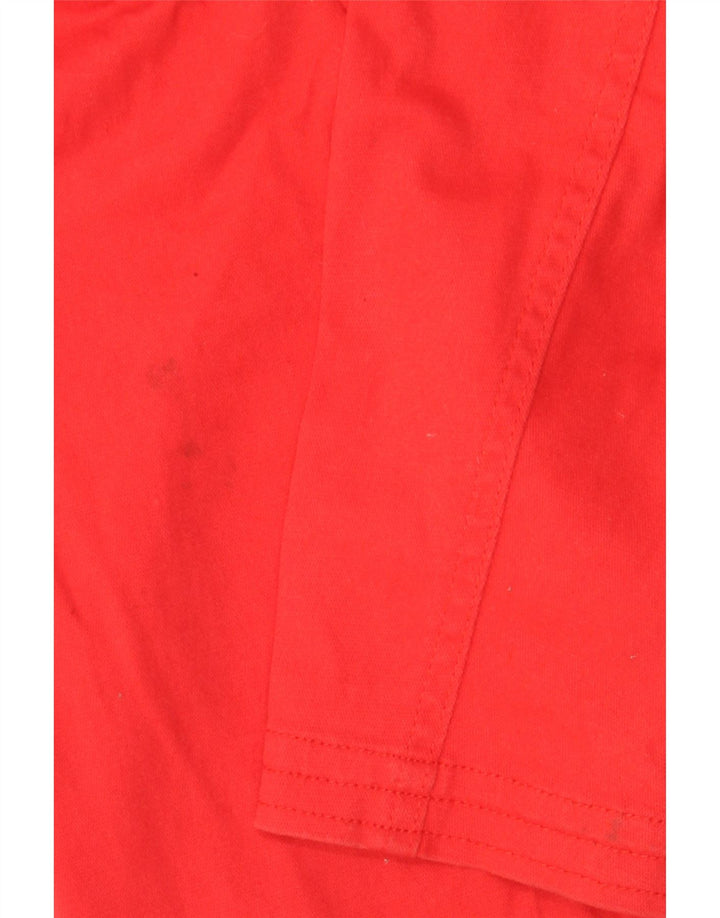 Vintage damska marynarka zapinana na 6 guzików UK 12, średnia czerwona bawełna