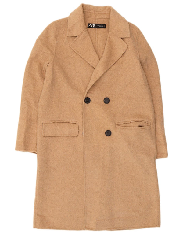 Damski płaszcz oversize Zara UK 6 XS, beżowy, wełniany