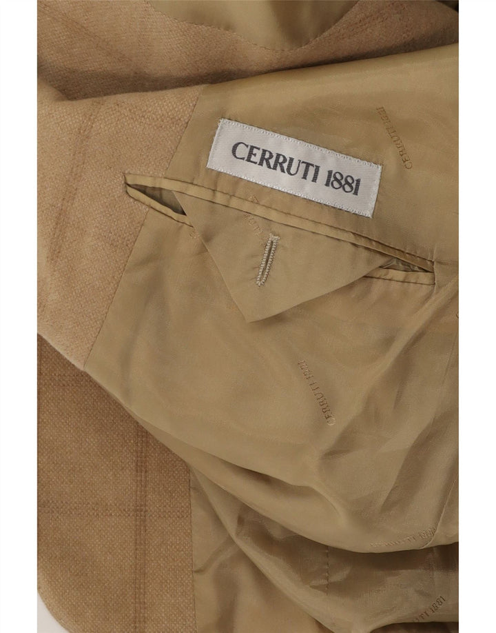 CERRUTI 1881 Męska marynarka zapinana na 3 guziki UK 38 w średnią beżową kratkę