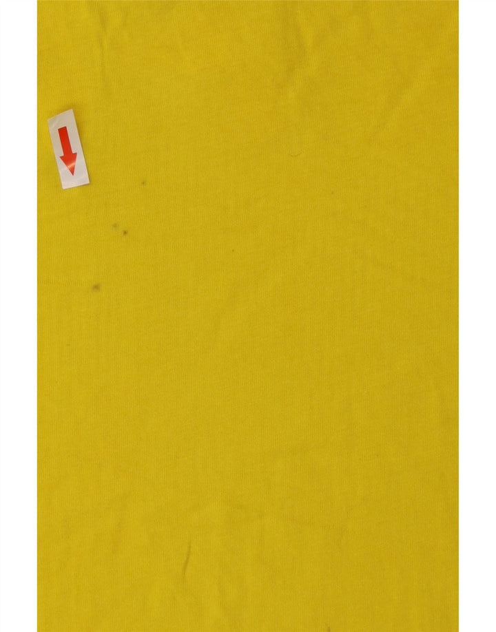 Męski T-shirt z grafiką Fila, mały, żółty, bawełniany