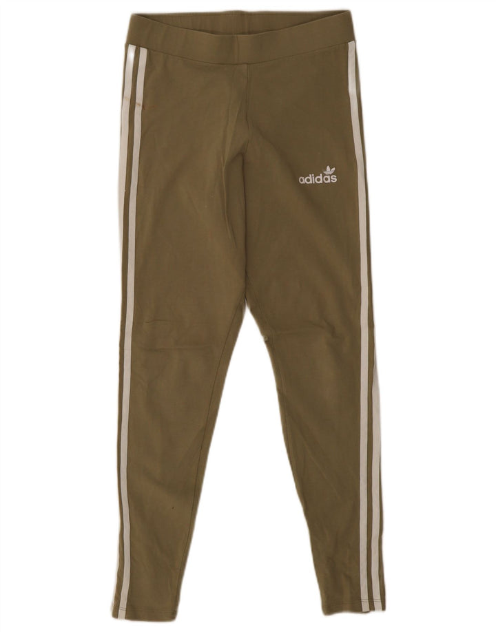 Legginsy damskie Adidas UK 12, średnia bawełna khaki