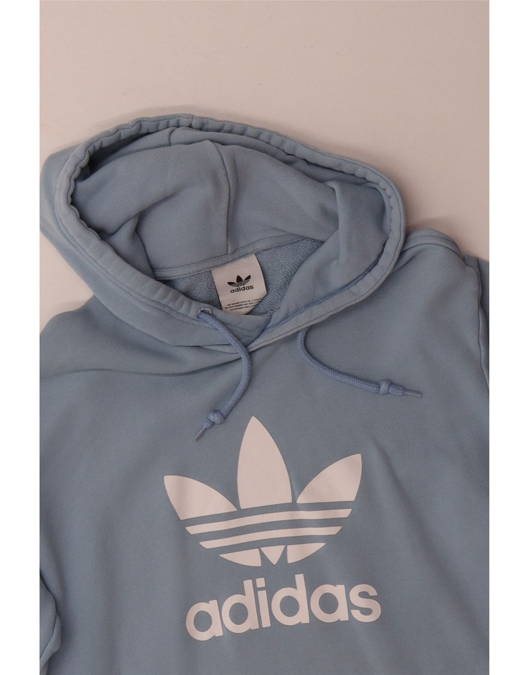 Męski sweter z kapturem ADIDAS z grafiką, średnioniebieski, bawełniany