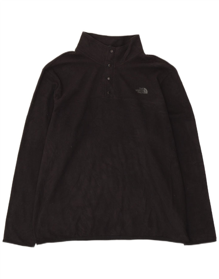 Męski sweter polarowy THE NORTH FACE, zapinany na guziki, 2XL, czarny poliester