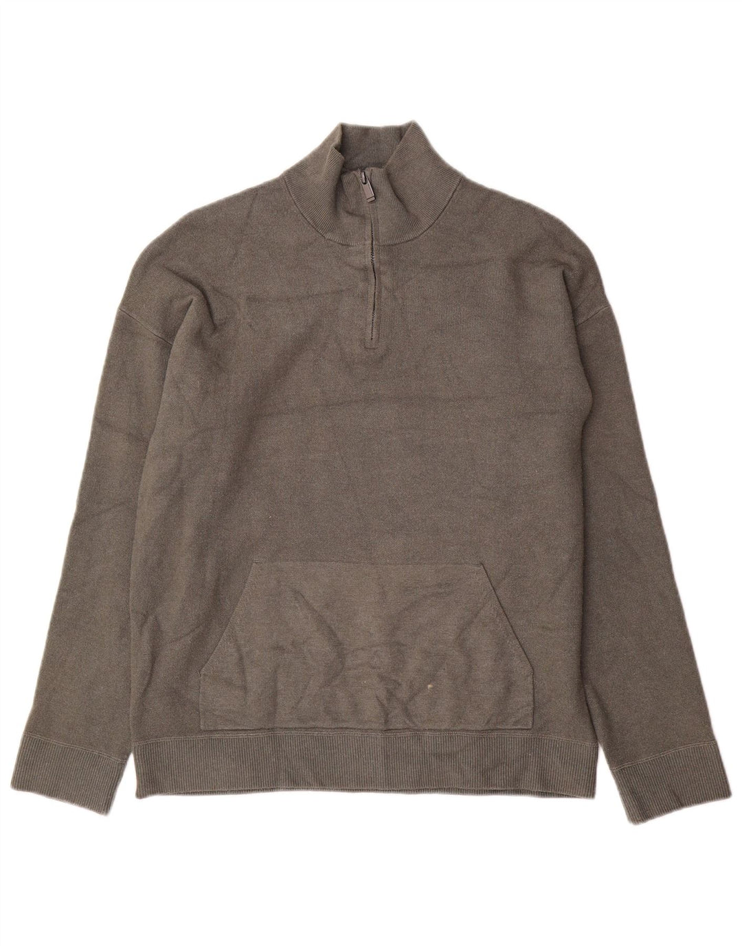 MASSIMO DUTTI Męski sweter zapinany na zamek XL, szara wiskoza