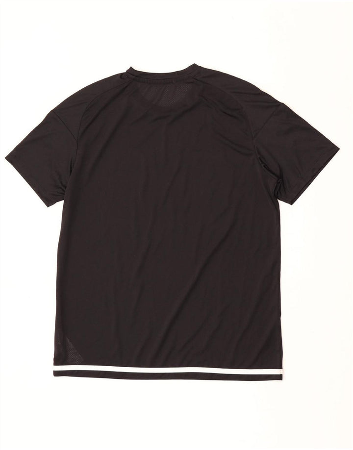 JAKO Męski T-shirt Top Duży Czarny Poliester z blokami kolorów