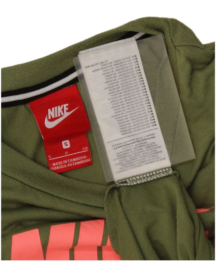 Damska koszulka z grafiką Nike Top UK 10, mała, khaki, poliester