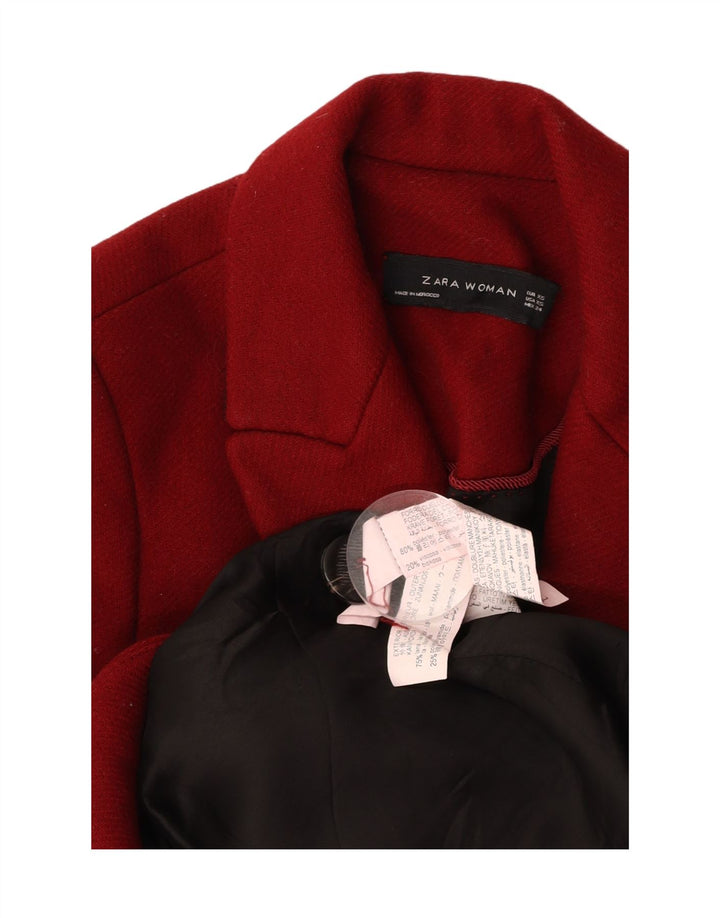 Płaszcz damski ZARA UK 6 XS Czerwony poliester