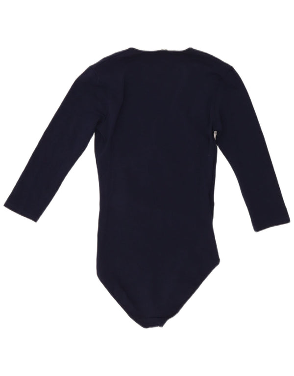 Body damskie Zara z rękawem 3/4 UK 8, małe, granatowe, bawełniane