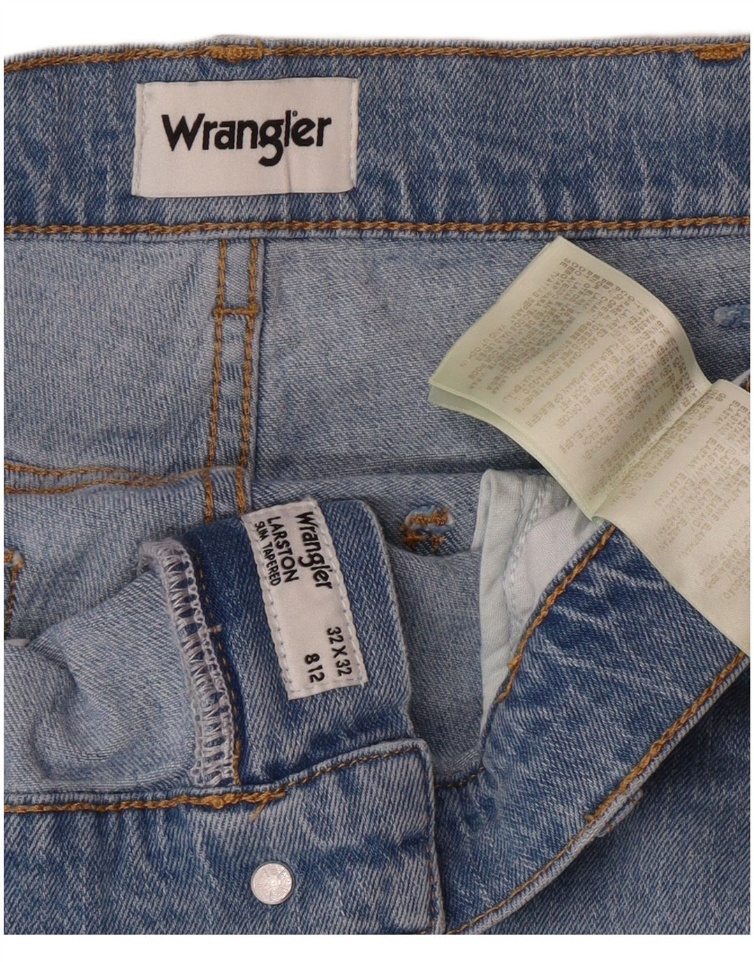 WRANGLER Męskie jeansy Larston Slim Tapered W32 L32 Niebieskie bawełniane