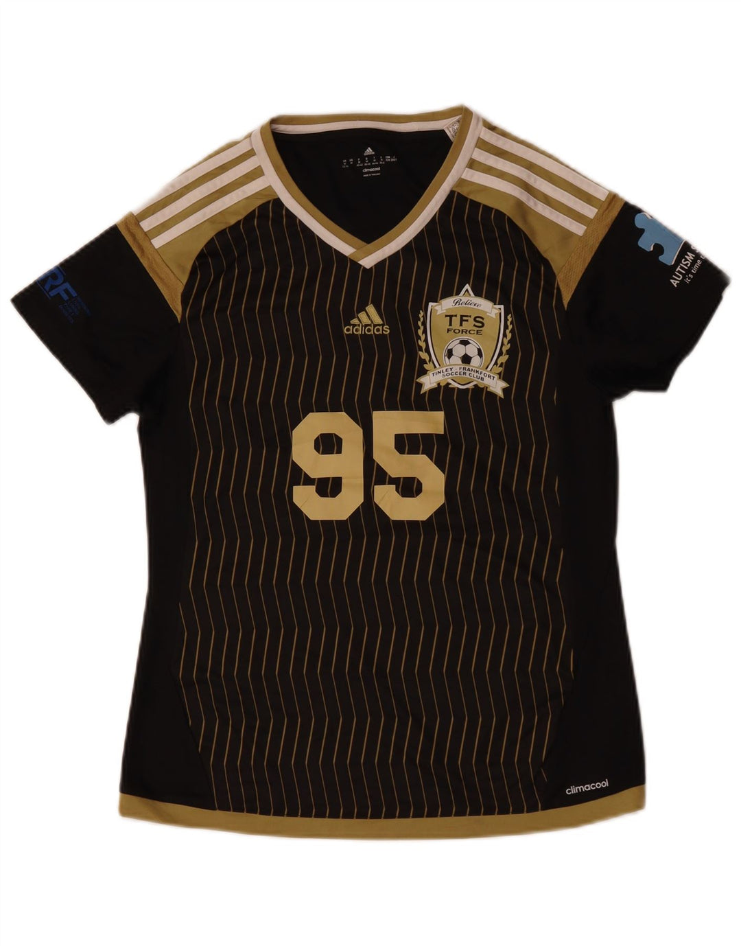 Damska koszulka ADIDAS Climacool Graphic Top UK 12/14 Średnia czerń