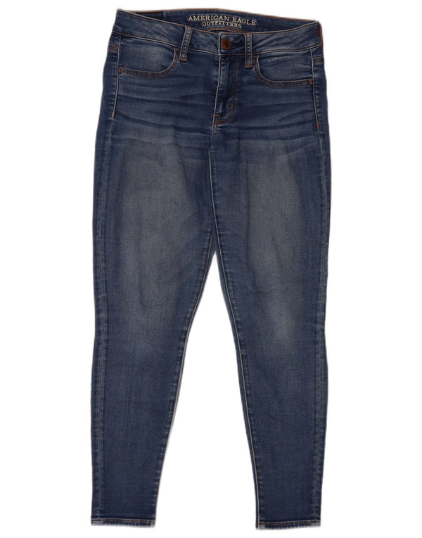 Damskie jeansy skinny American Eagle UK 6 XS W28 L26 Niebieskie bawełniane