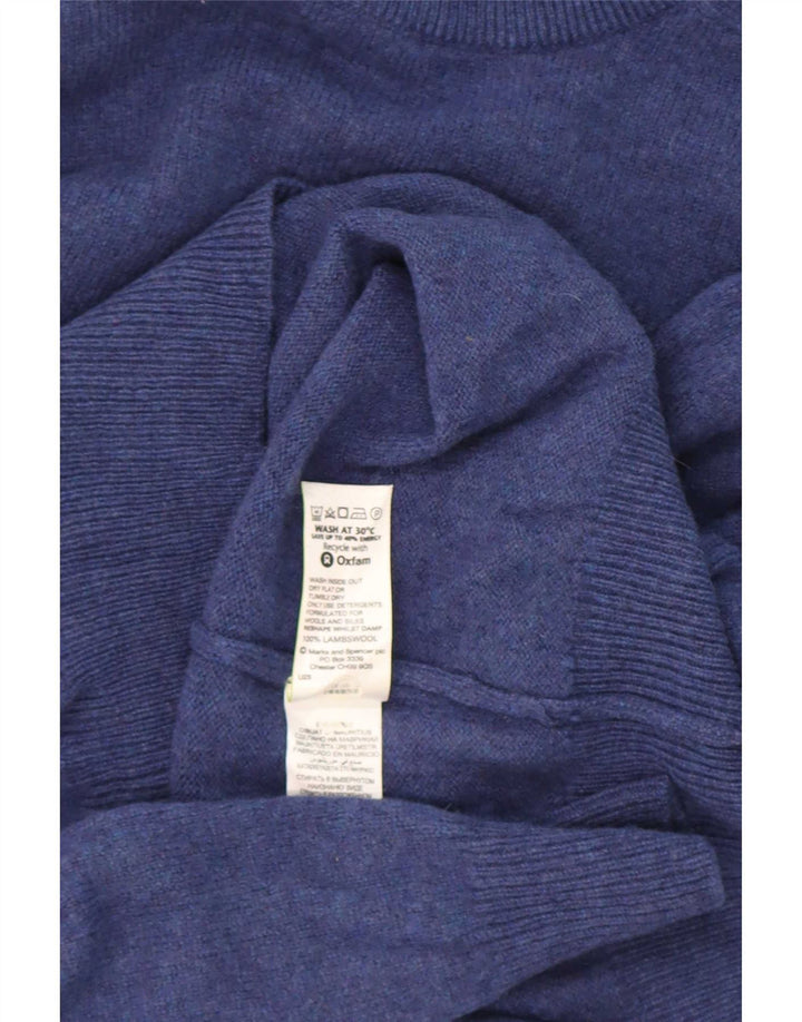 Męski sweter Marks & Spencer Blue Harbor z okrągłym dekoltem, średnia wełna owcza