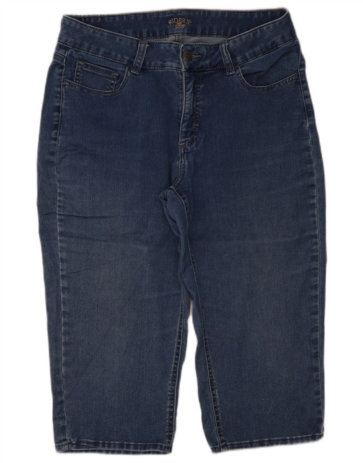 Damskie jeansy Capri LEE Riders W32 L19 Niebieskie