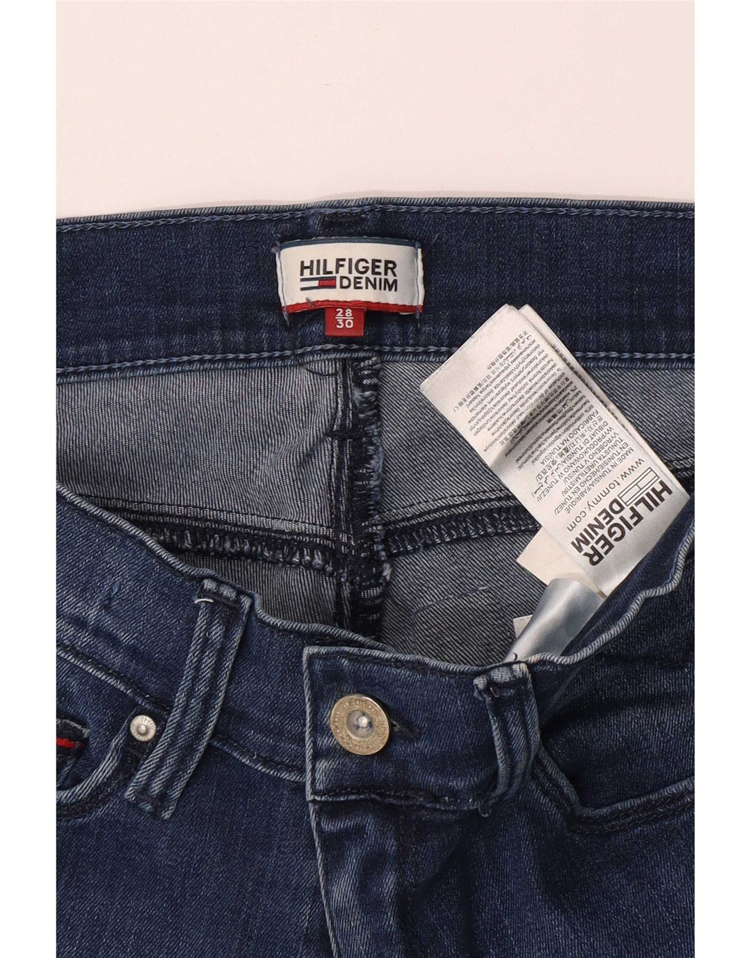 Damskie jeansy slim Tommy Hilfiger W28 L30 Niebieskie bawełniane