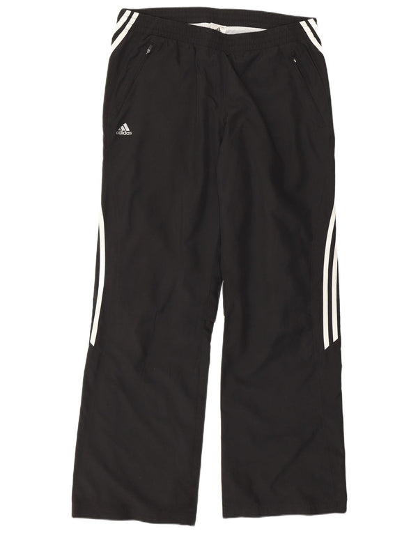 ADIDAS Womens Tracksuit Trousers UK 12 Medium Black Polyester