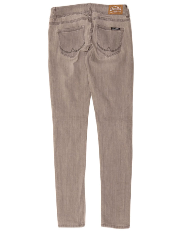 Damskie super obcisłe dżinsy Superdry W29 L32 Szara bawełna