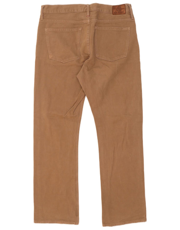 Męskie spodnie casual Marks & Spencer Blue Harbor o regularnym kroju W34 L31 beżowe
