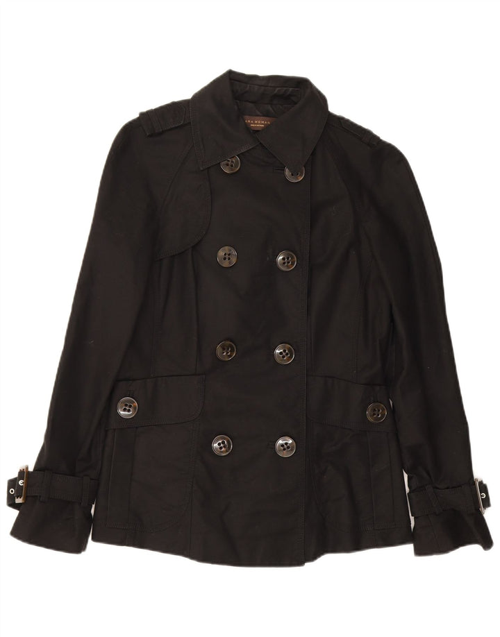 Damski trencz Zara UK 10 Small, czarny, bawełniany
