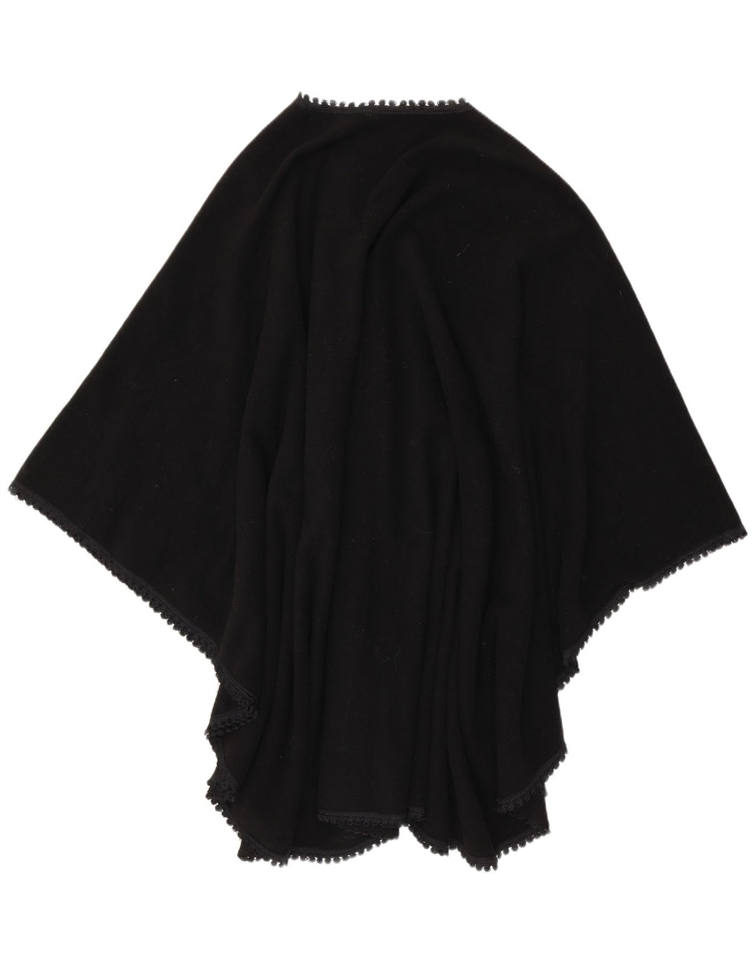 Vintage damski płaszcz poncho w jednym rozmiarze, czarny