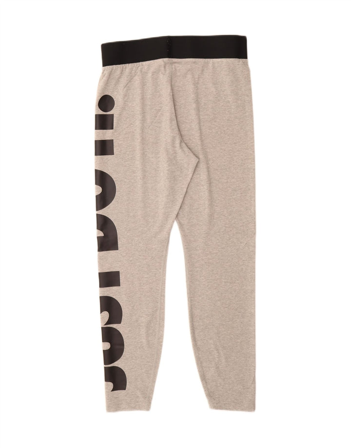 Damskie legginsy NIKE Graphic UK 16, duże, szare, bawełniane