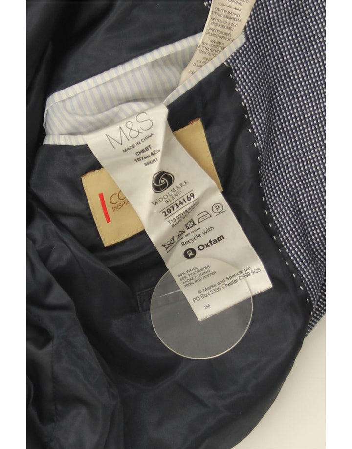 Marks & Spencer Męska krótka marynarka UK 42, duża, granatowa w cętki
