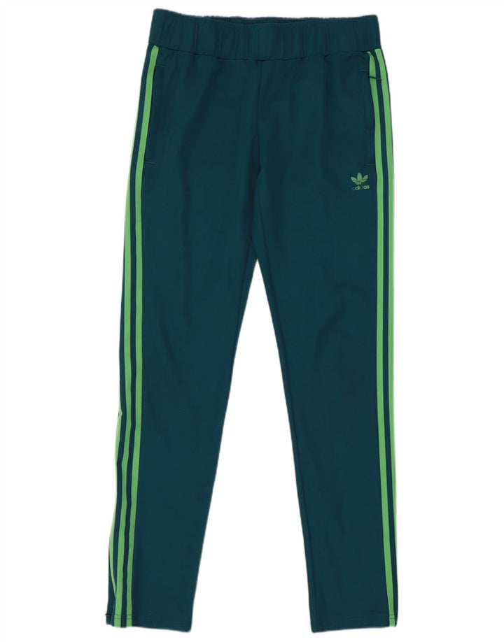 Damskie spodnie dresowe Adidas UK 12 Średni niebieski, bawełniany
