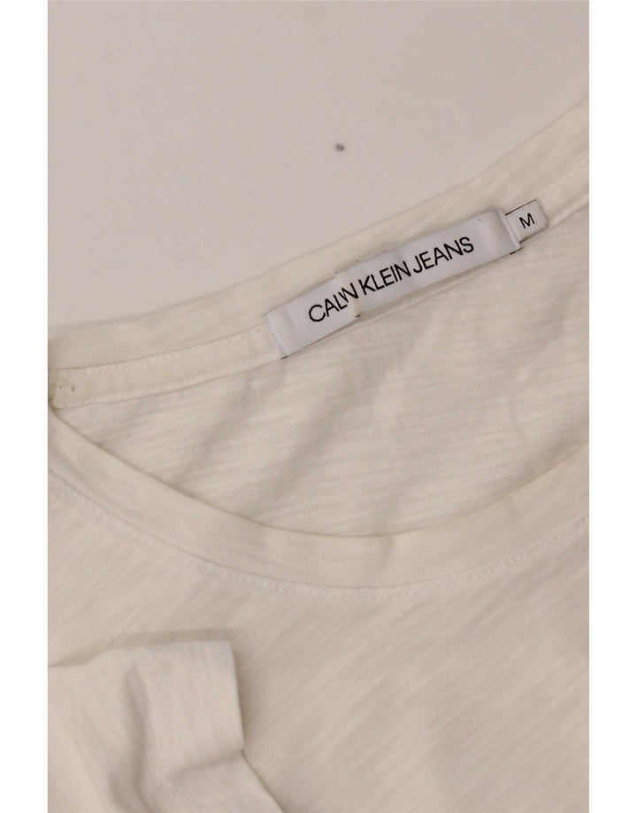 T-shirt damski Calvin Klein Jeans Top UK 14 Średni biały