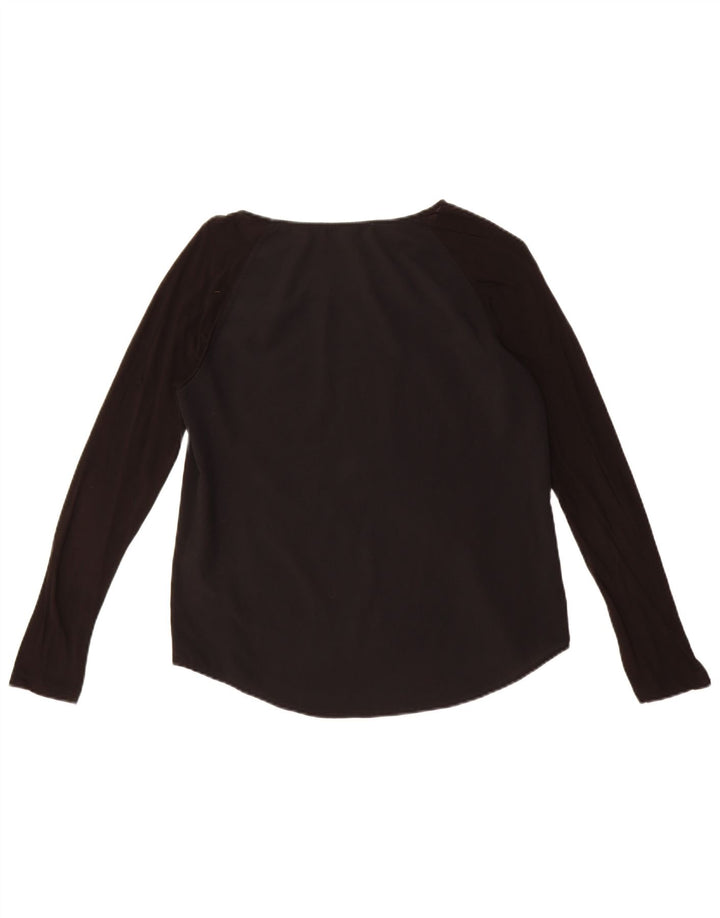 Damska bluzka z długim rękawem French Connection Top UK 10 Small Black Lyocell