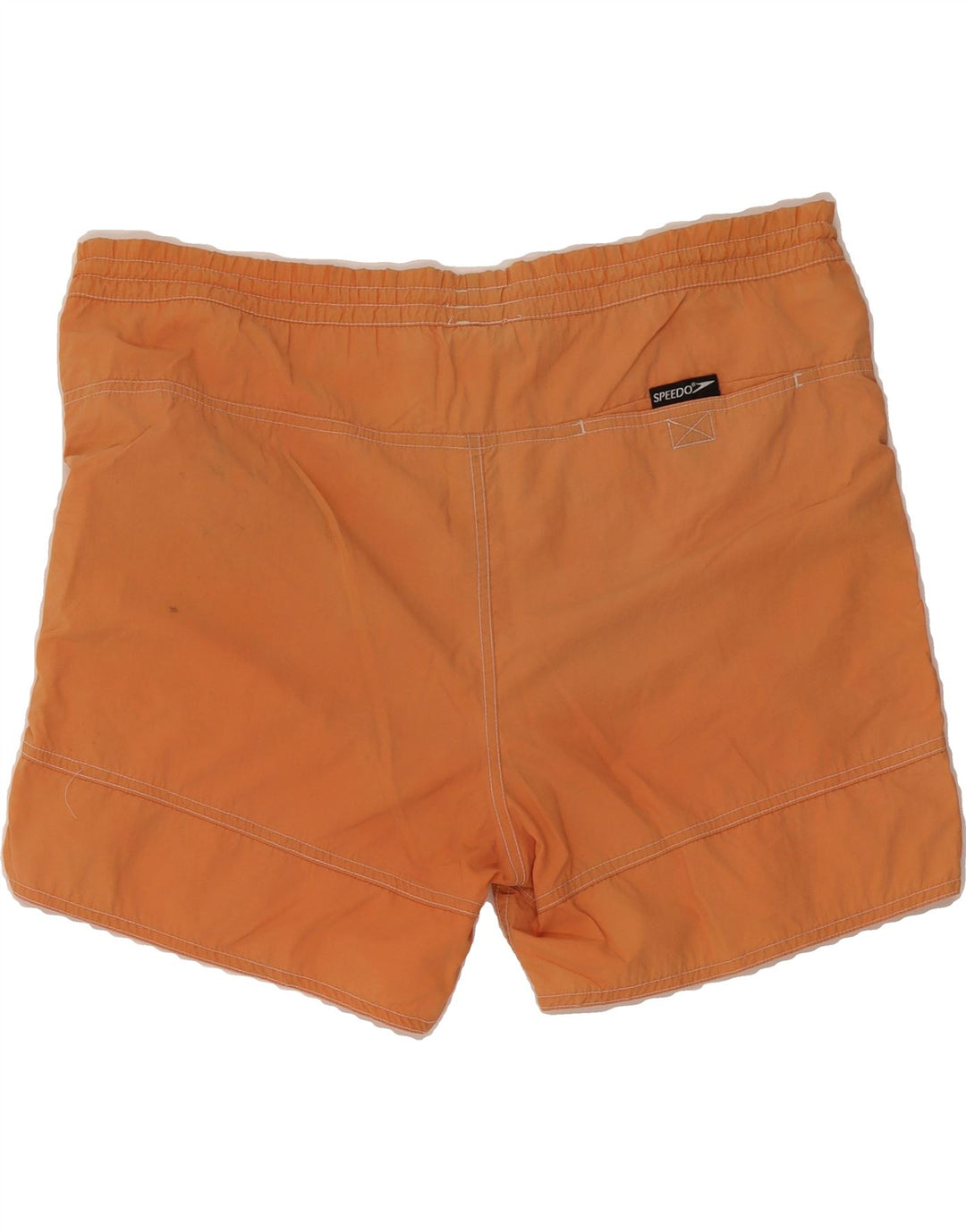 SPEEDO Mens Graphic Swimming Shorts Medium  Orange Polyester Vintage Speedo and Second-Hand Speedo from Messina Hembry 