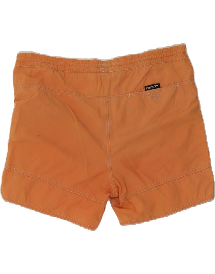 SPEEDO Mens Graphic Swimming Shorts Medium  Orange Polyester Vintage Speedo and Second-Hand Speedo from Messina Hembry 
