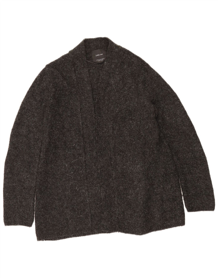 Sweter damski Zara z otwartym kardiganem UK 14, średni szary