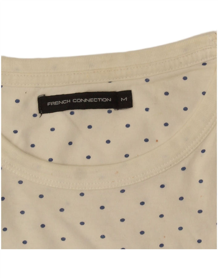 T-shirt męski French Connection Top Medium Off White w cętki