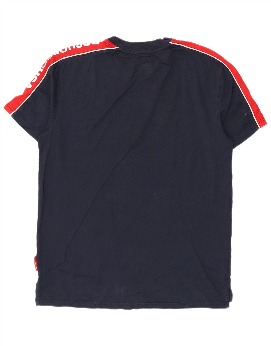 Męski T-shirt DC z grafiką, mały, granatowy, z blokami kolorów