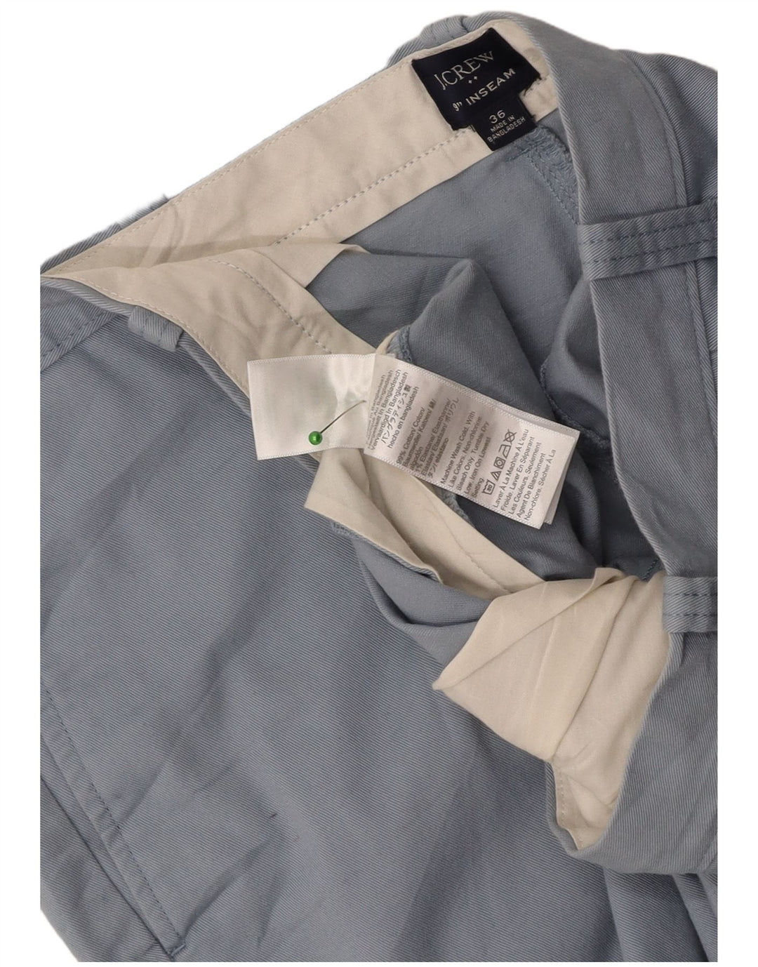 Męskie spodenki Chino J. CREW W36, duże, niebieskie, bawełniane