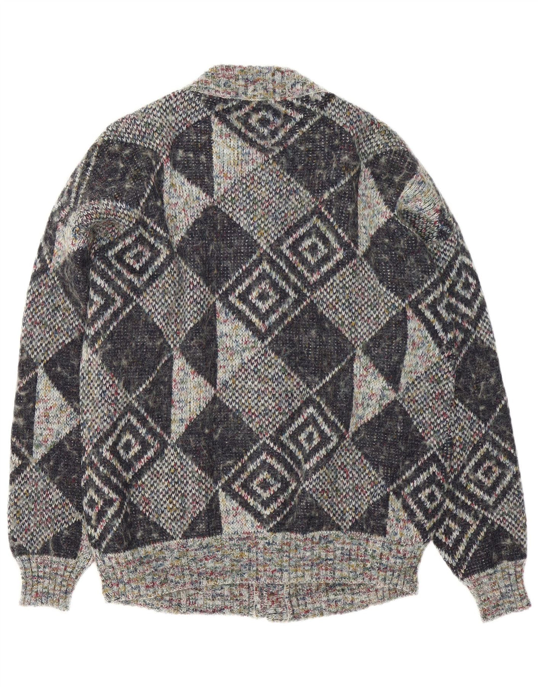 Męski sweter rozpinany Gala XL, szary, geometryczny