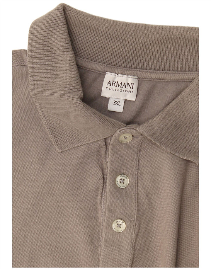 Męska koszulka polo Armani Collezioni 3XL szara