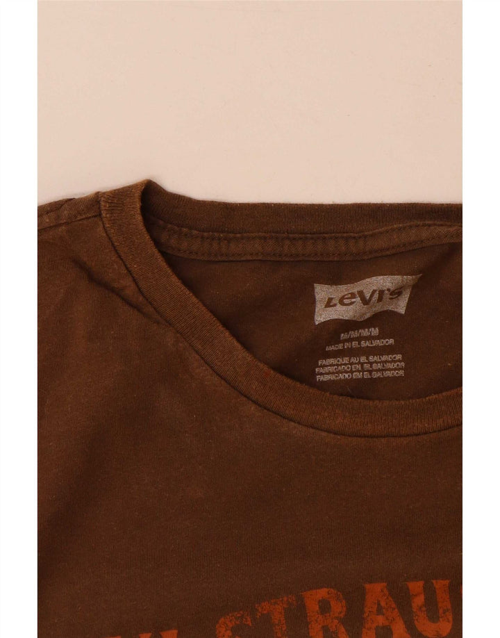 Męska koszulka z grafiką Levi's, bawełniana, średnio brązowa