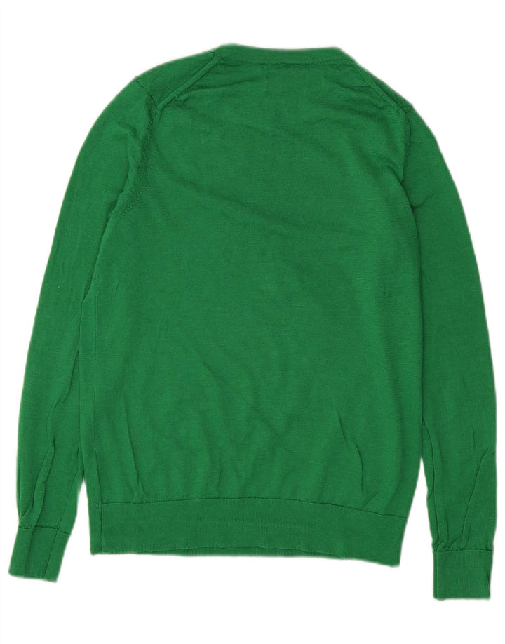 Marks & Spencer Damski sweter z dekoltem w łódkę, UK 12, średni zielony