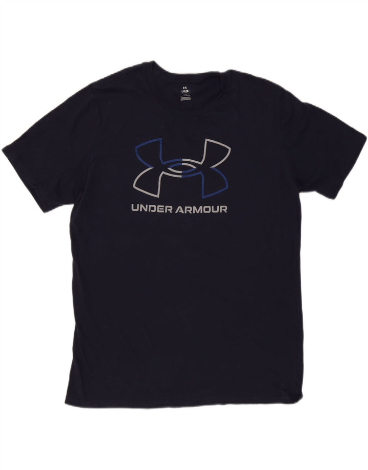 Męski T-shirt z grafiką Under Armour, duży, granatowy
