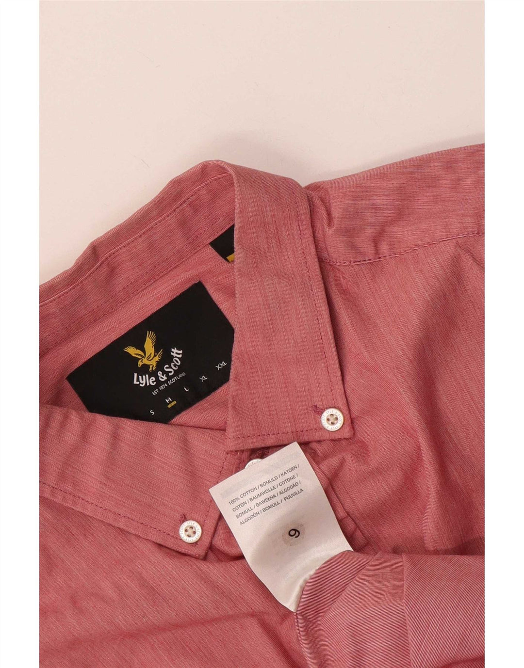Koszula męska Lyle & Scott, średnia, różowa, bawełniana