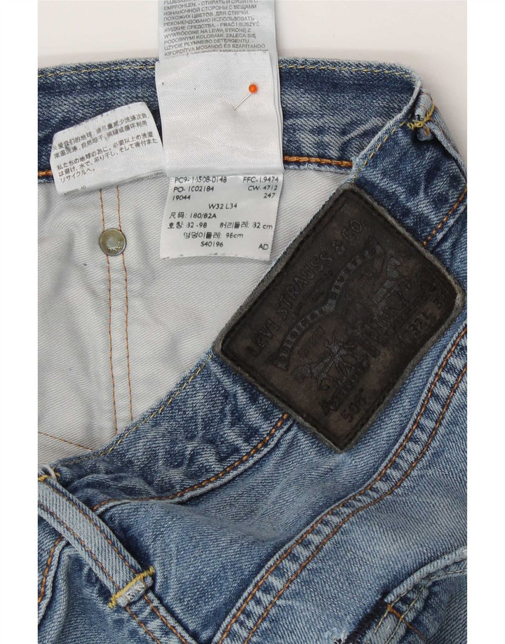 Damskie jeansy Levi's 508 Straight W32 L34 Niebieskie bawełniane