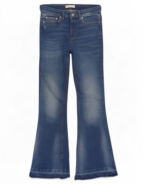Damskie jeansy rozkloszowane Zara EU 36 XS W26 L28 Niebieskie bawełniane