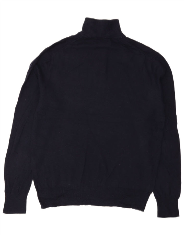 BONOBOS Męski sweter slim fit z zamkiem błyskawicznym, średni granat