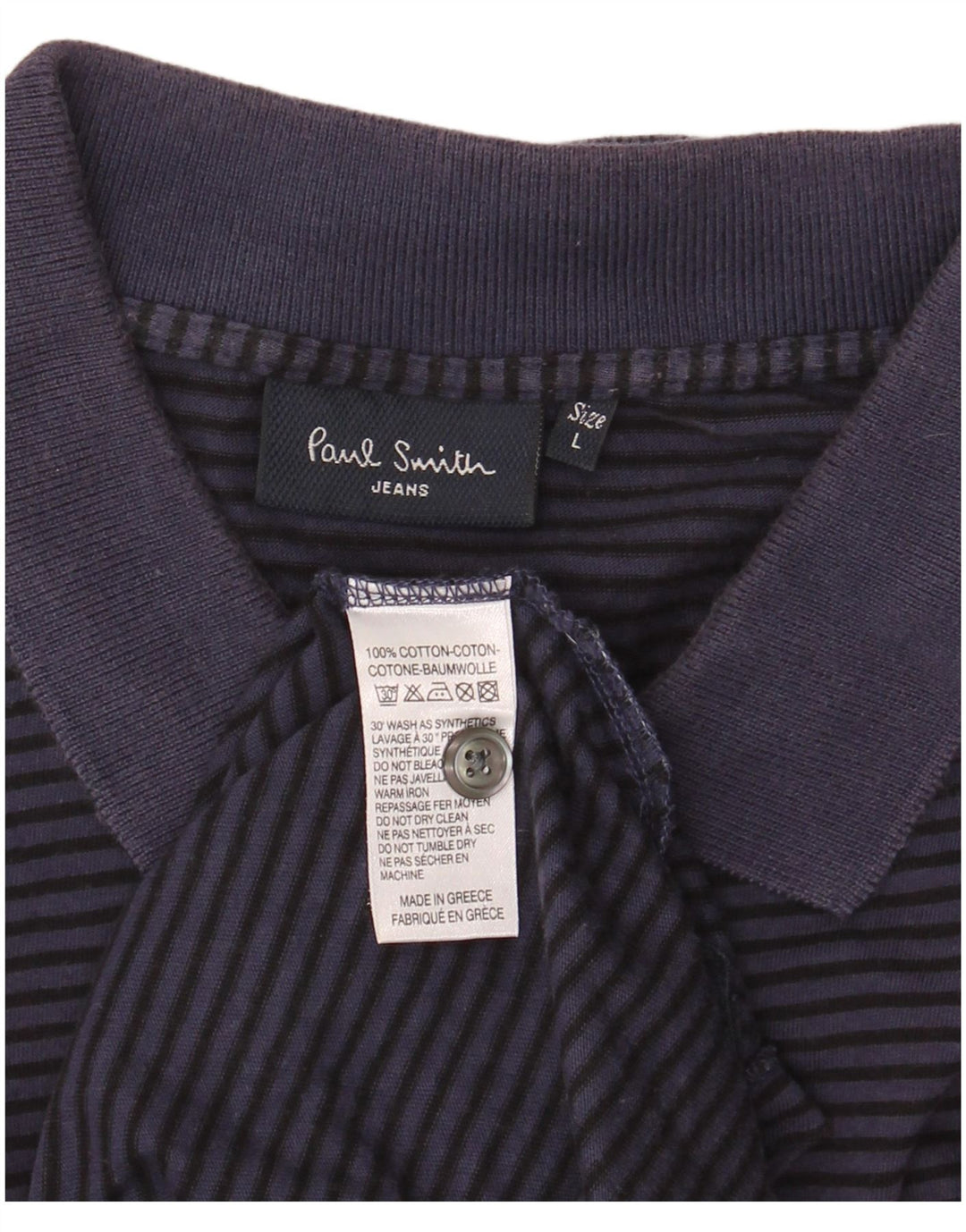 Męska koszulka polo Paul Smith, duża, bawełniana w granatowe paski