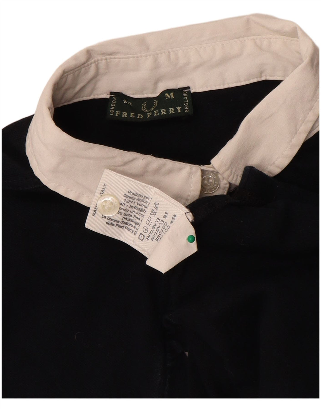 Damska koszulka polo do rugby Fred Perry Crop UK 12, średnia, granatowa, bawełniana