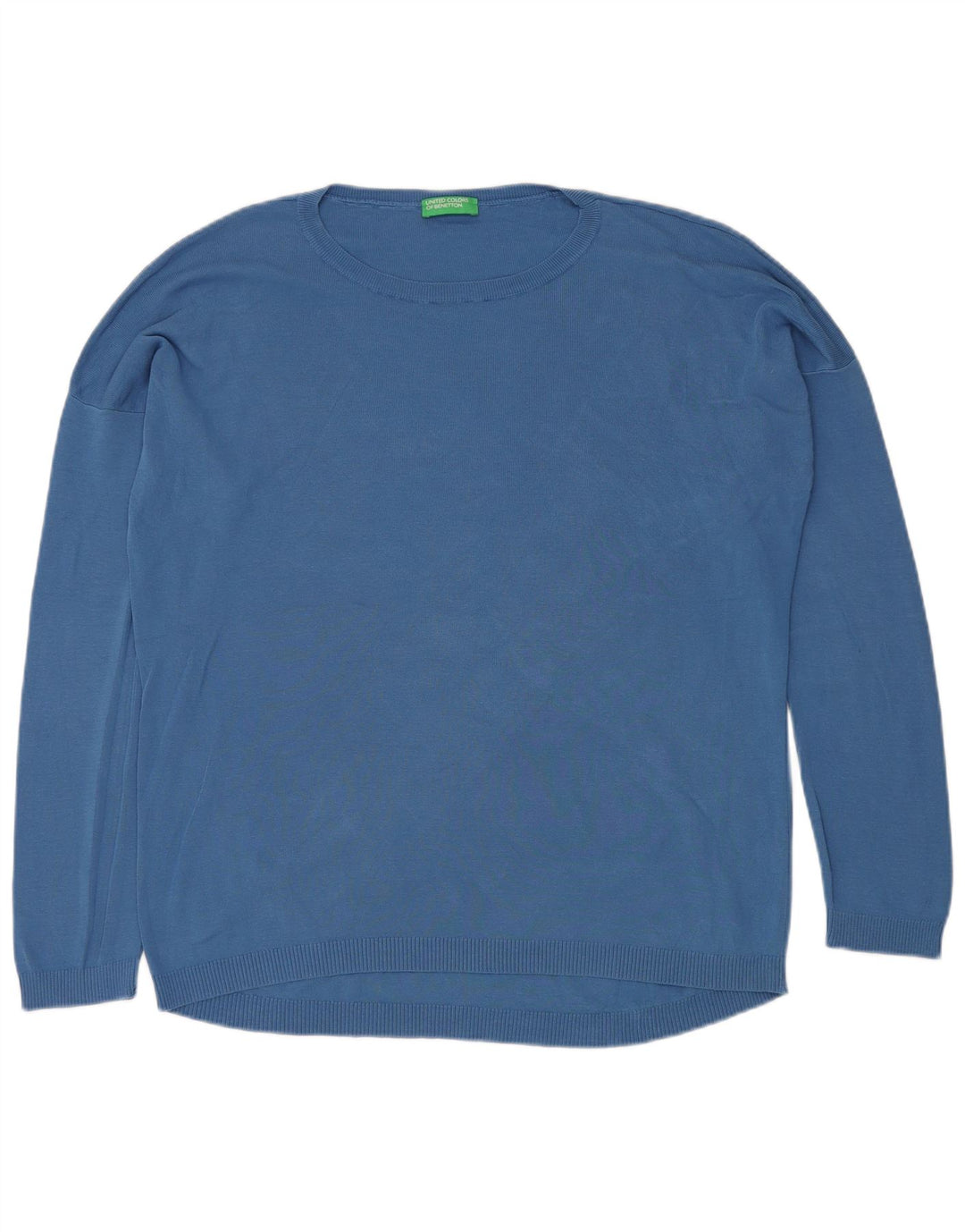 Męski sweter z okrągłym dekoltem BENETTON XL, niebieski
